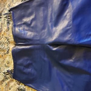 Royal Blue leather jeans